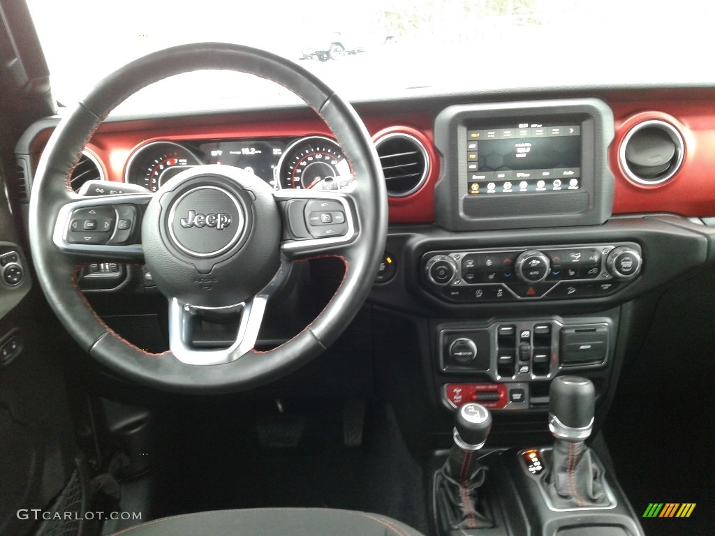 2020 Jeep Wrangler Unlimited Rubicon 4x4 Black Dashboard Photo #141945480