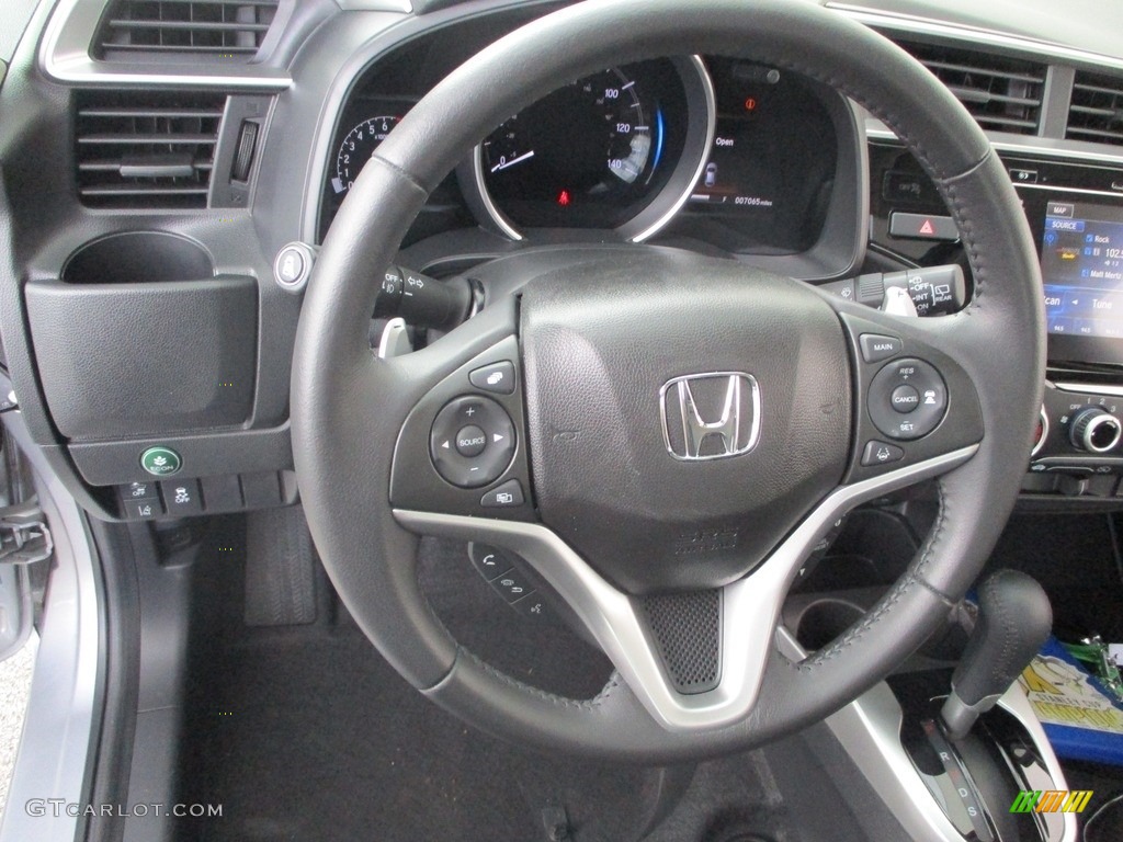 2018 Honda Fit EX-L Black Steering Wheel Photo #141945687