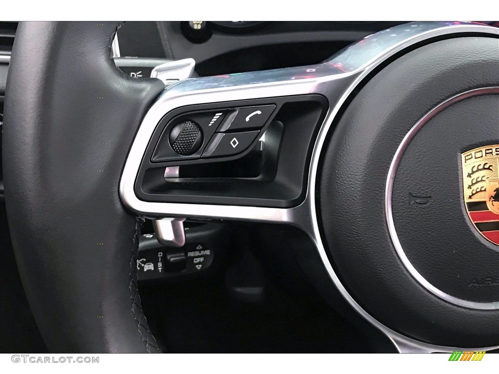 2018 Porsche Macan GTS Black/Garnet Red Steering Wheel Photo #141947214