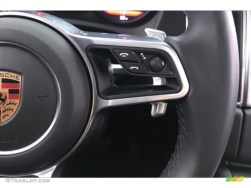 2018 Porsche Macan GTS Black/Garnet Red Steering Wheel Photo #141947217