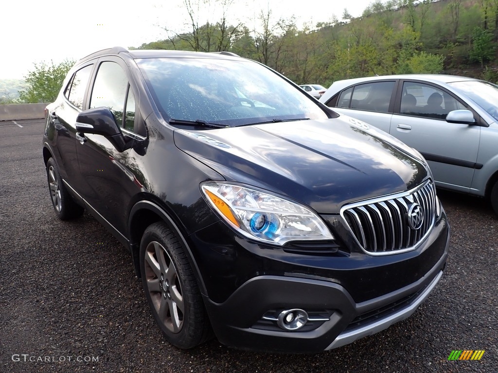 2016 Encore Leather AWD - Carbon Black Metallic / Ebony photo #5