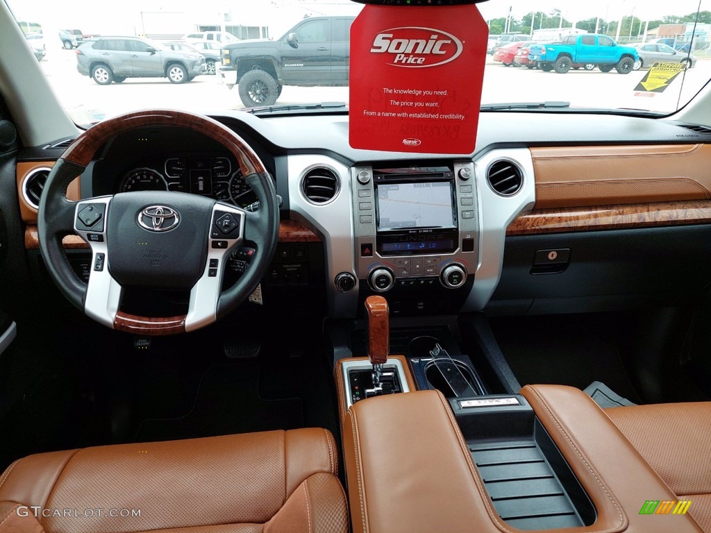 2019 Toyota Tundra 1794 Edition CrewMax 4x4 1794 Edition Premium Brown Dashboard Photo #141949977