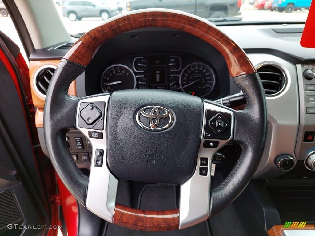 2019 Toyota Tundra 1794 Edition CrewMax 4x4 1794 Edition Premium Brown Steering Wheel Photo #141950007