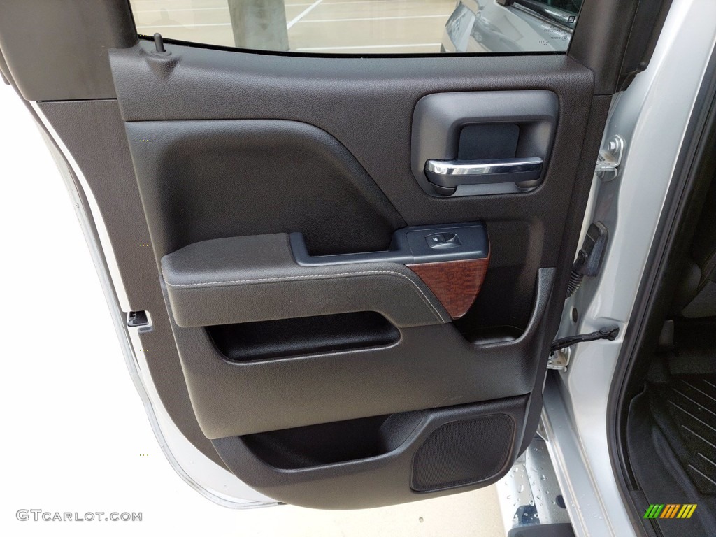 2017 GMC Sierra 1500 SLT Double Cab Jet Black Door Panel Photo #141950391