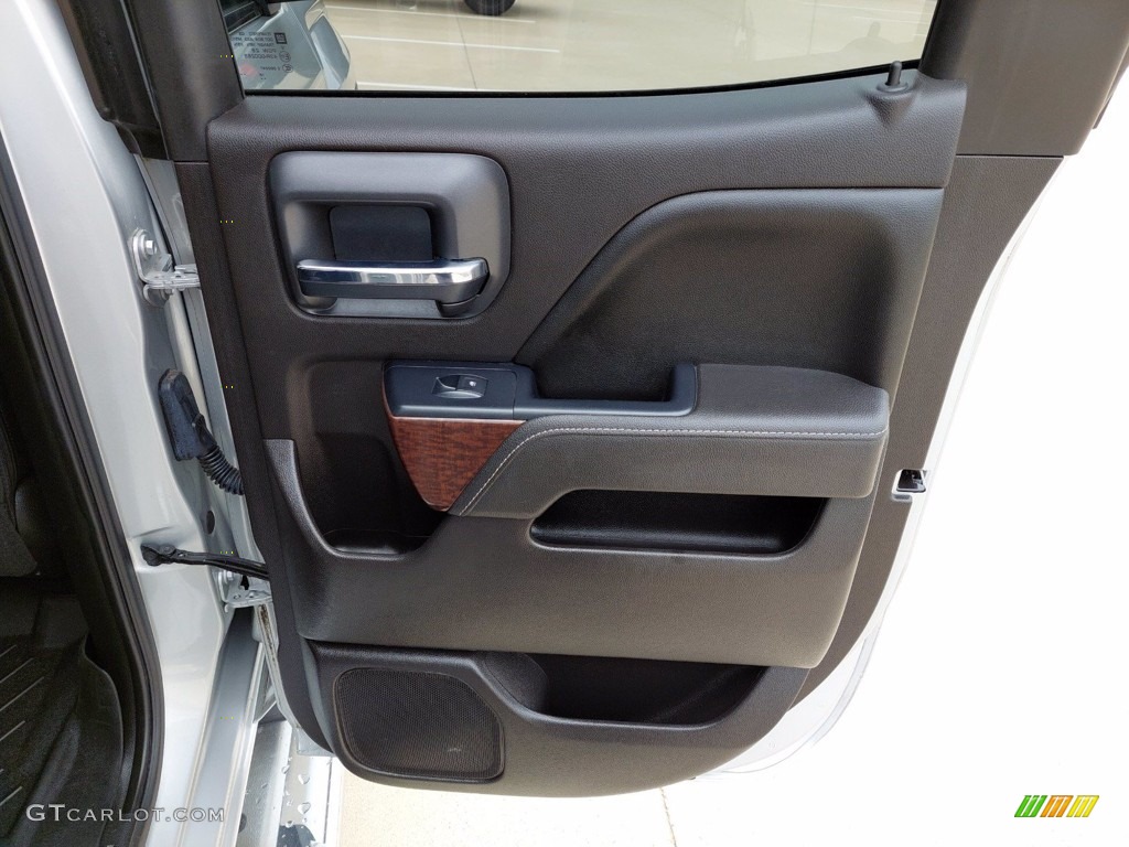 2017 GMC Sierra 1500 SLT Double Cab Jet Black Door Panel Photo #141950403