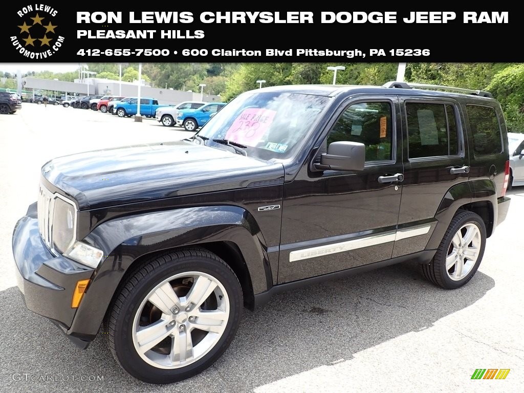 2012 Liberty Jet 4x4 - Brilliant Black Crystal Pearl / Dark Slate Gray photo #1