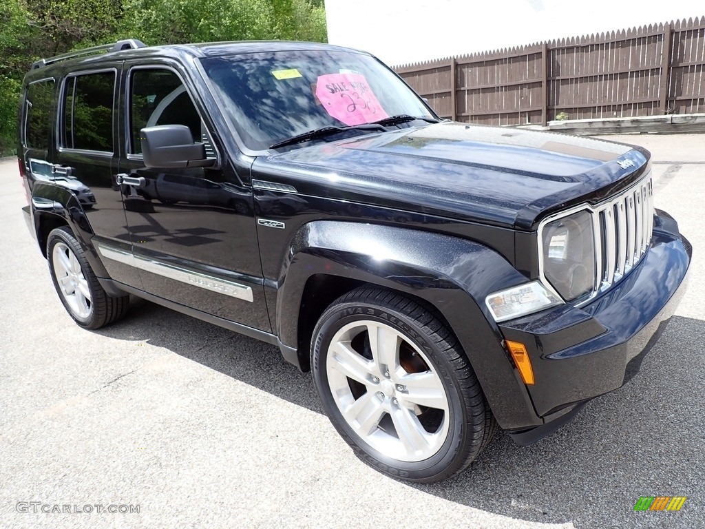 2012 Liberty Jet 4x4 - Brilliant Black Crystal Pearl / Dark Slate Gray photo #8