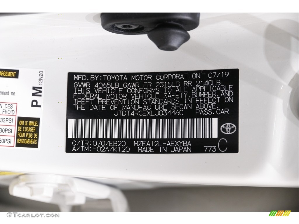 2020 Corolla XSE - Blizzard Pearl White / Black photo #21