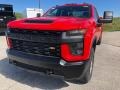 2021 Red Hot Chevrolet Silverado 3500HD Work Truck Extended Cab 4x4 Chassis  photo #1