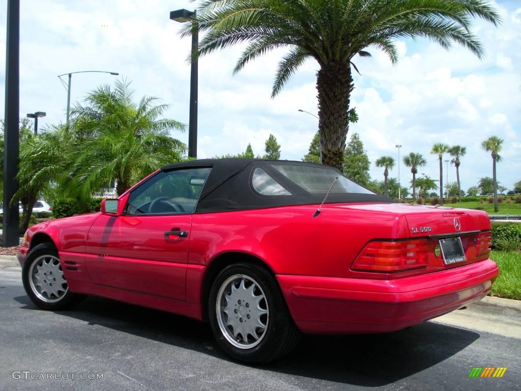 1997 SL 500 Roadster - Imperial Red / Black photo #8