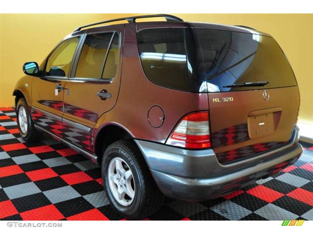1998 ML 320 4Matic - Ruby Metallic / Sand photo #4