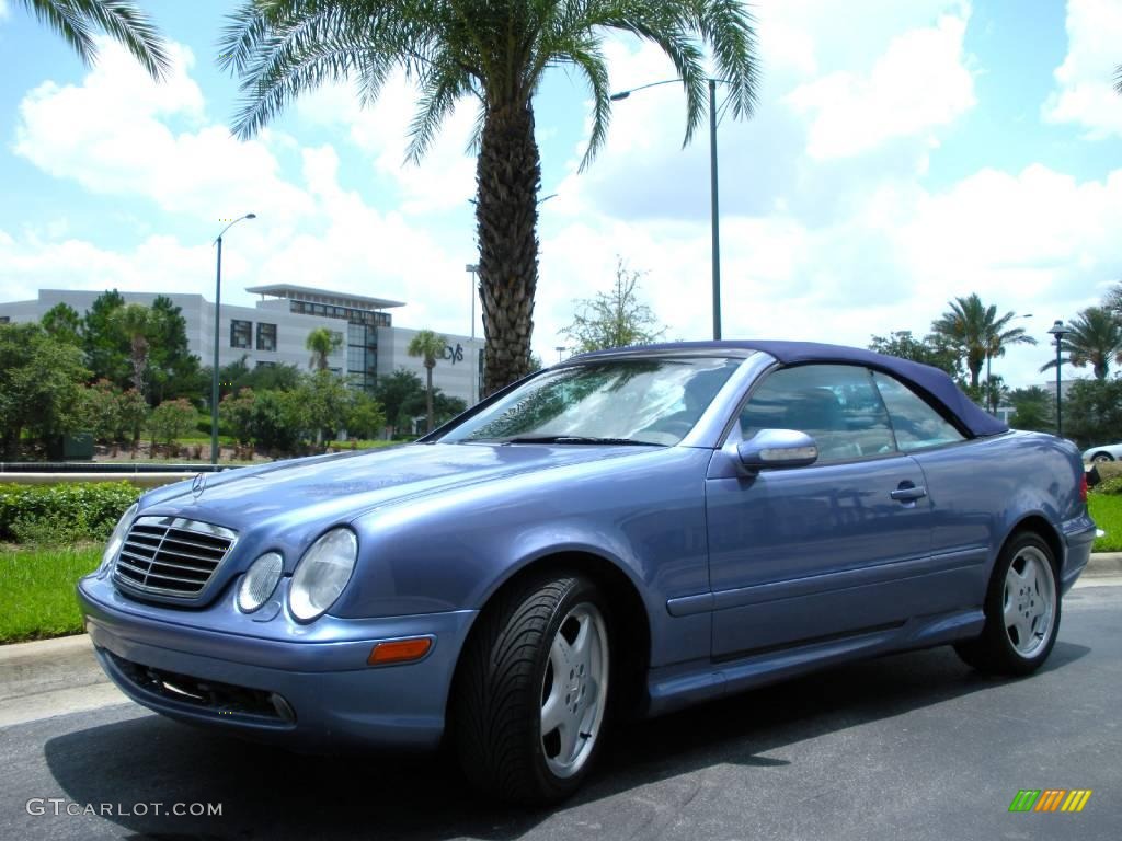 2000 CLK 430 Cabriolet - Quartz Blue Metallic / Ash photo #2