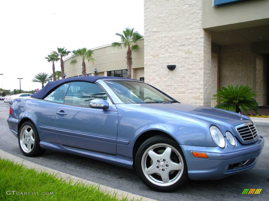 2000 CLK 430 Cabriolet - Quartz Blue Metallic / Ash photo #4
