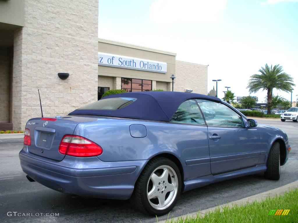 2000 CLK 430 Cabriolet - Quartz Blue Metallic / Ash photo #6