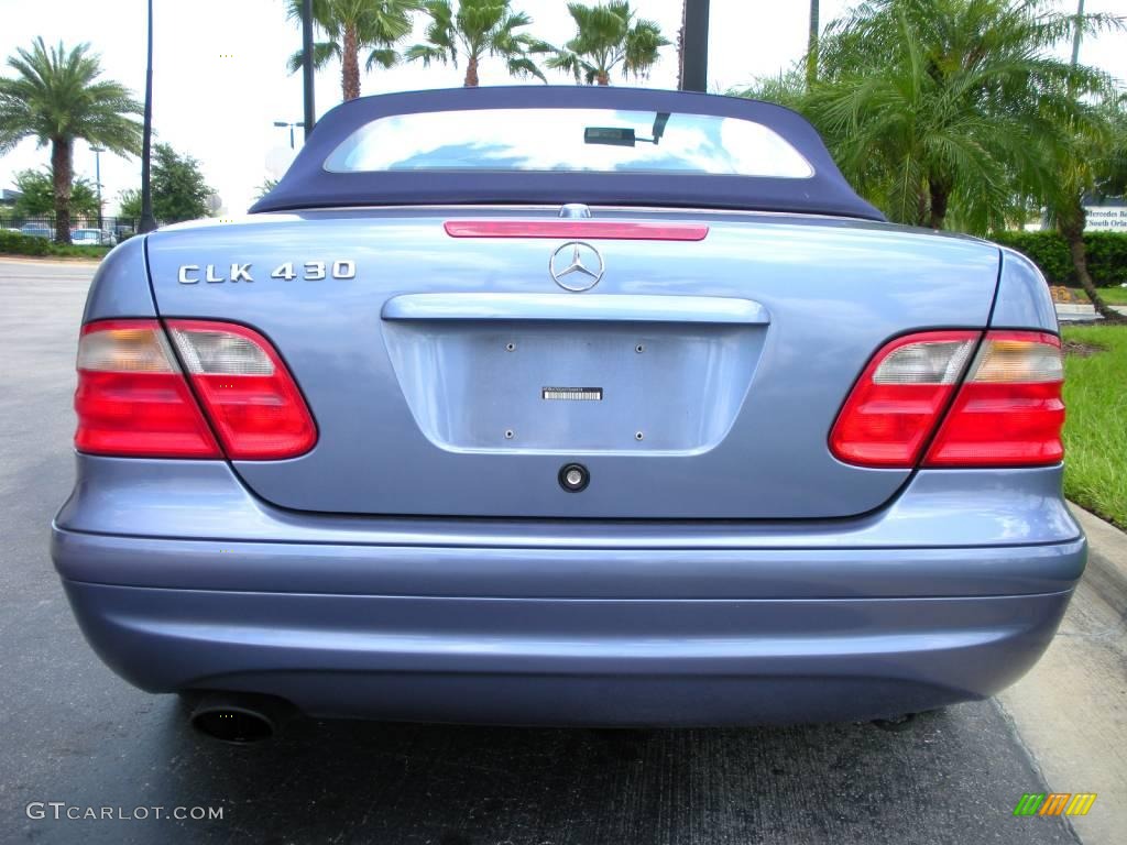 2000 CLK 430 Cabriolet - Quartz Blue Metallic / Ash photo #7