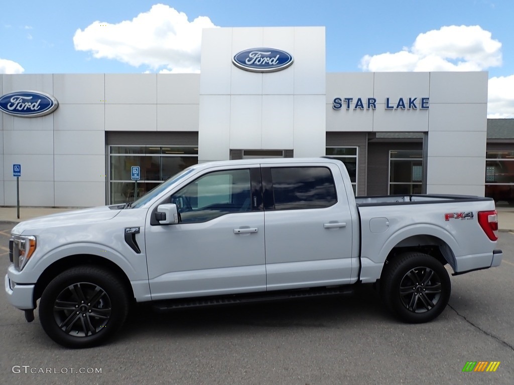 2021 F150 Lariat SuperCrew 4x4 - Space White / Black photo #1