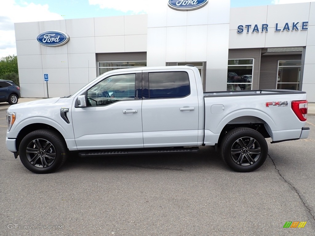 2021 F150 Lariat SuperCrew 4x4 - Space White / Black photo #2