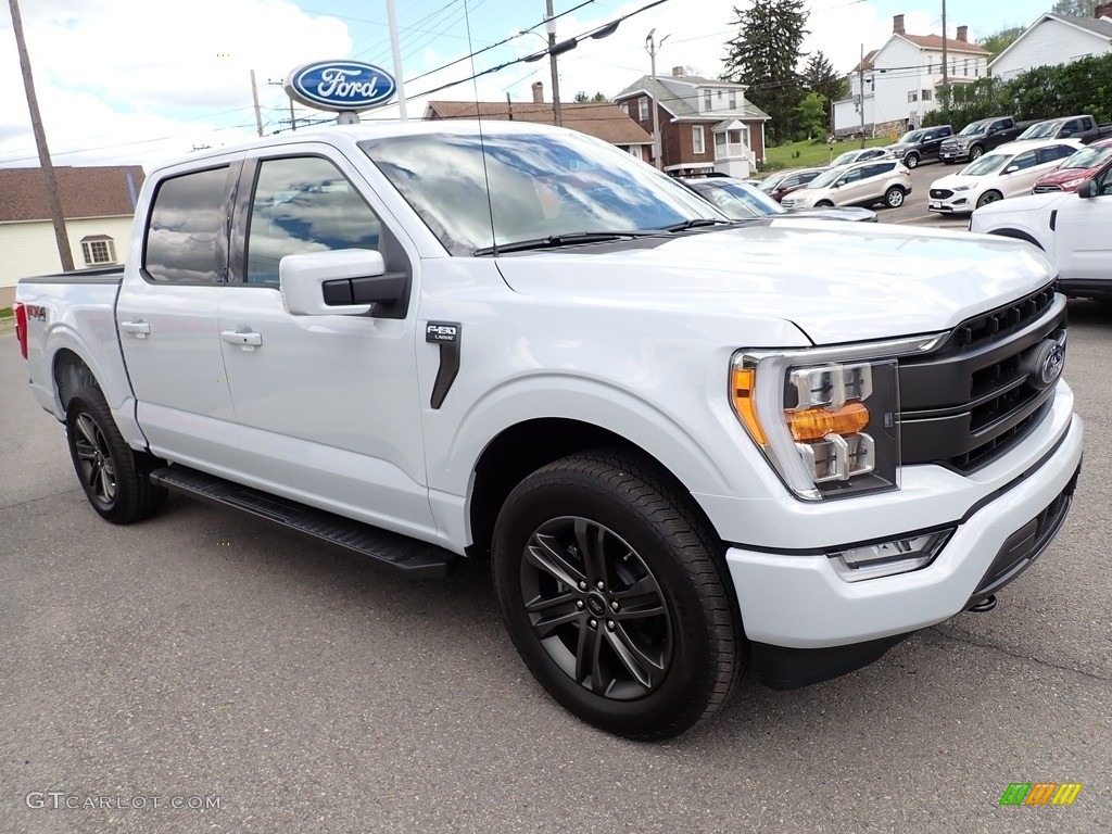 2021 F150 Lariat SuperCrew 4x4 - Space White / Black photo #7