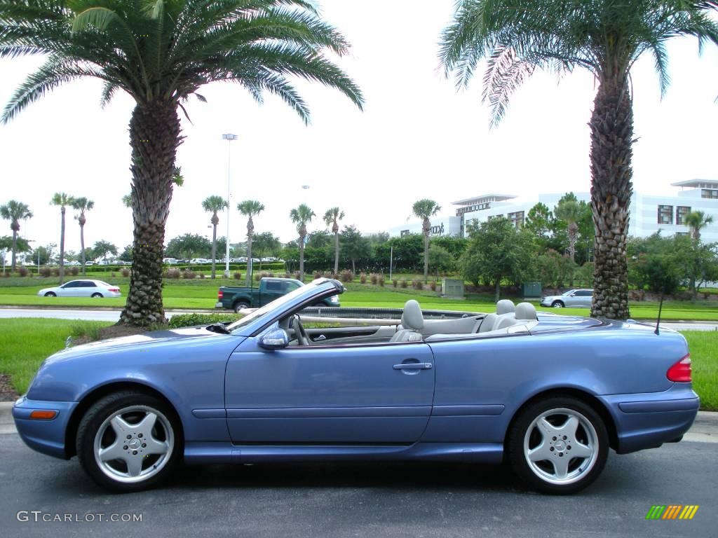 2000 CLK 430 Cabriolet - Quartz Blue Metallic / Ash photo #13