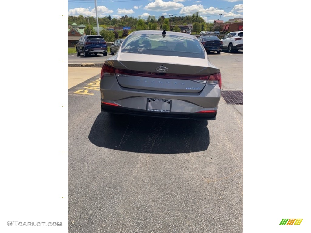 2021 Elantra Blue Hybrid - Electric Shadow / Black photo #3