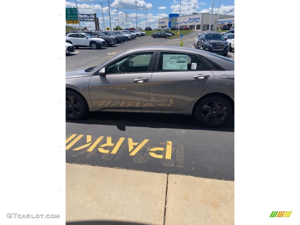 2021 Elantra Blue Hybrid - Electric Shadow / Black photo #4