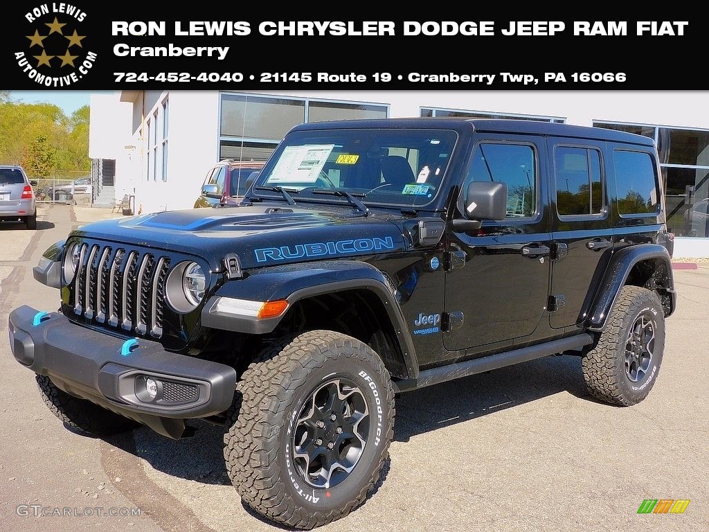 2021 Wrangler Unlimited Rubicon 4xe Hybrid - Black / Black photo #1