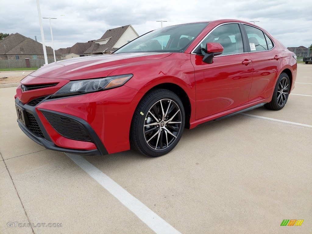 Supersonic Red 2021 Toyota Camry SE Exterior Photo #141962117