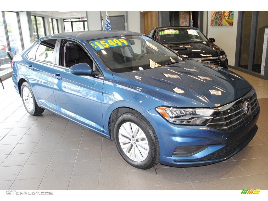 2019 Jetta S - Blue Silk Metallic / Titan Black photo #2