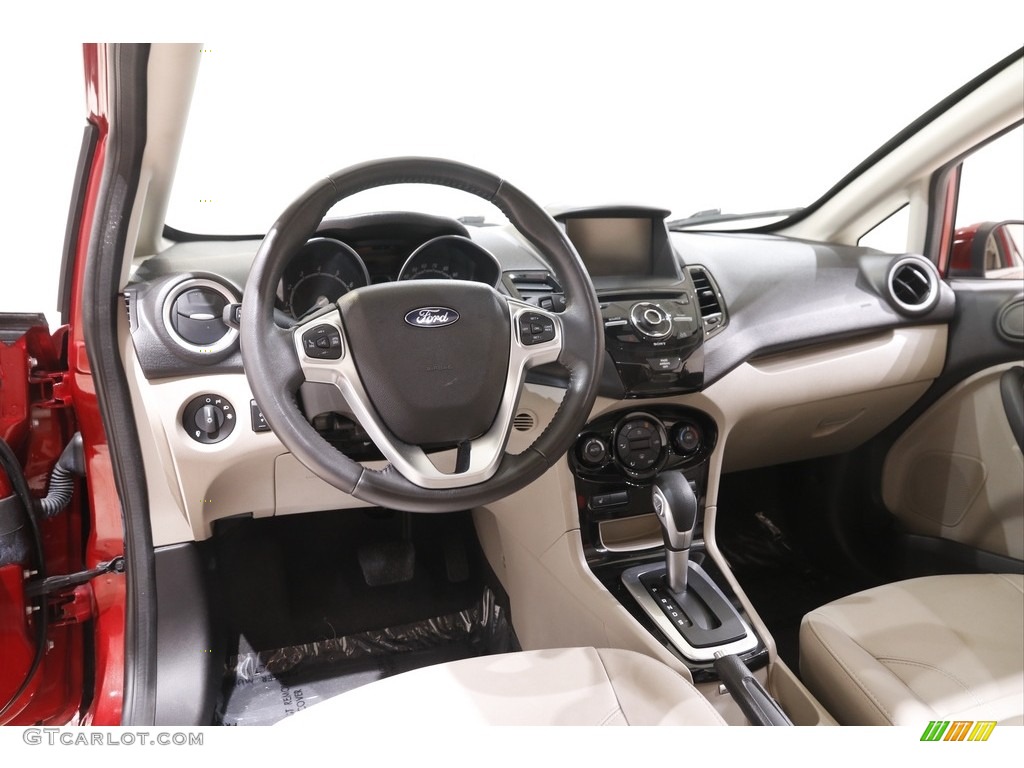Medium Light Stone Interior 2015 Ford Fiesta Titanium Hatchback Photo #141971019