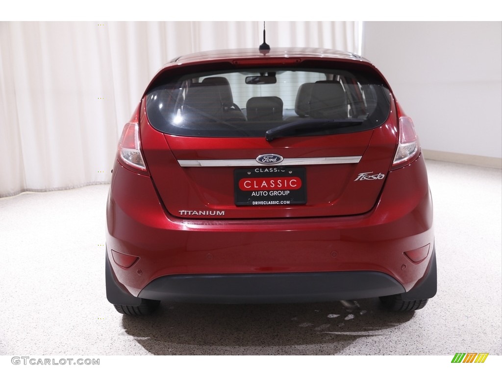 2015 Fiesta Titanium Hatchback - Ruby Red Metallic / Medium Light Stone photo #17