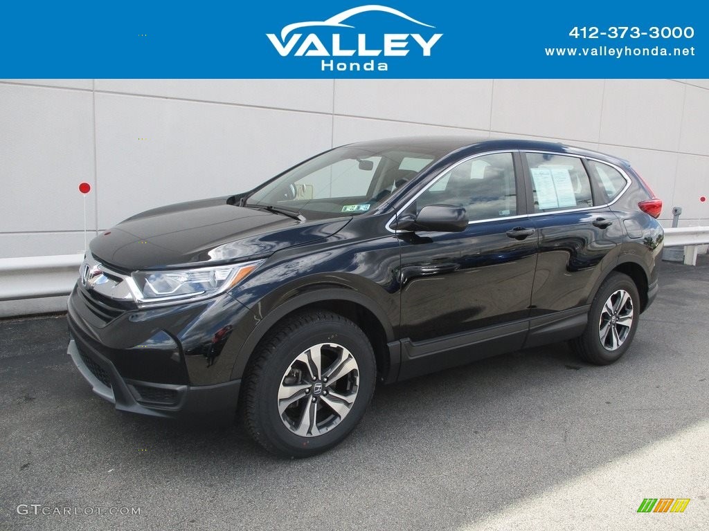 2018 CR-V LX AWD - Crystal Black Pearl / Black photo #1