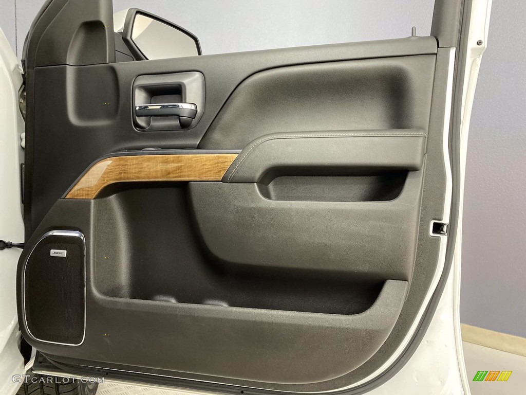 2017 Chevrolet Silverado 1500 LTZ Crew Cab Jet Black Door Panel Photo #141975726