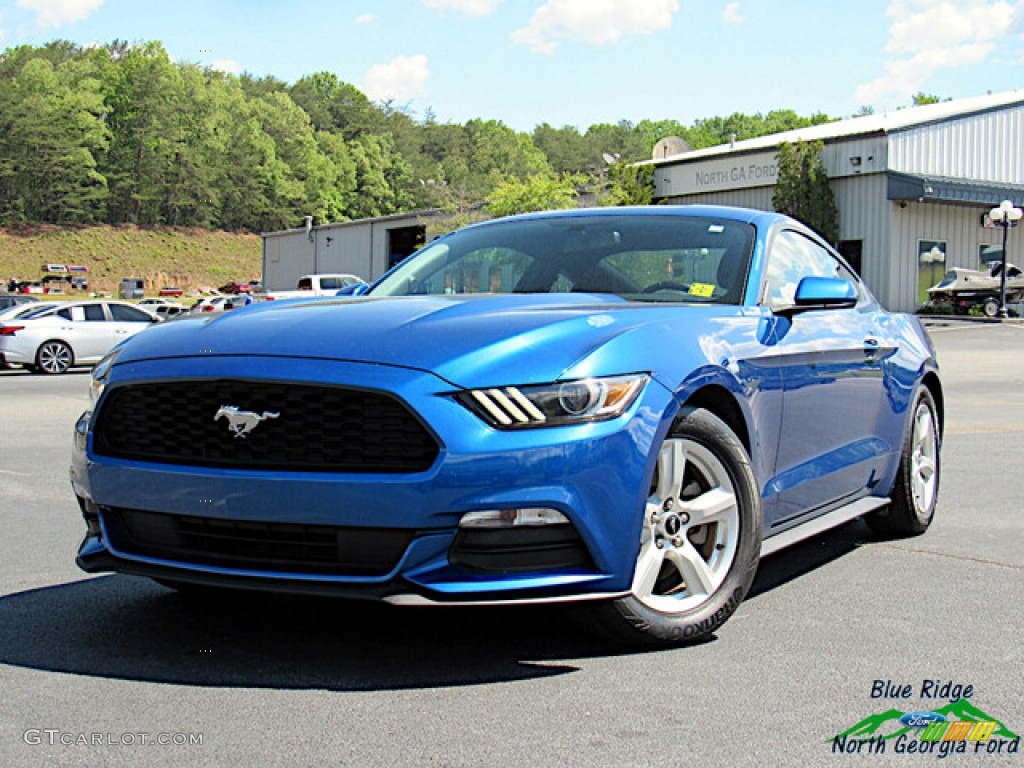 2017 Mustang V6 Coupe - Lightning Blue / Ebony photo #1