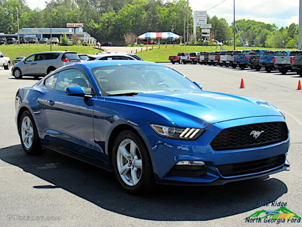 2017 Mustang V6 Coupe - Lightning Blue / Ebony photo #7