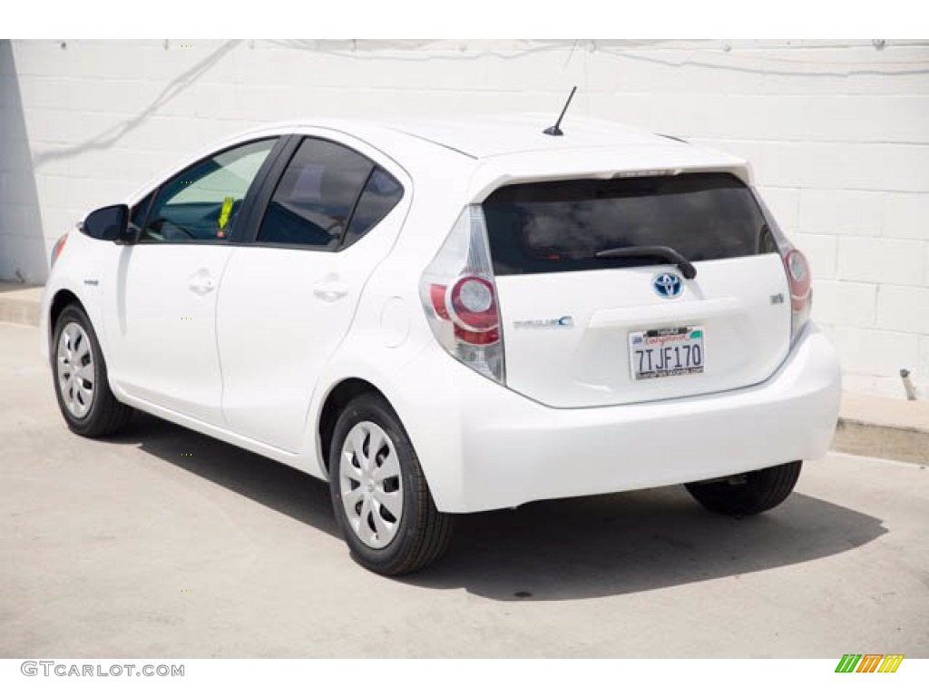 2013 Prius c Hybrid Two - Super White / Light Blue Gray/Black photo #2