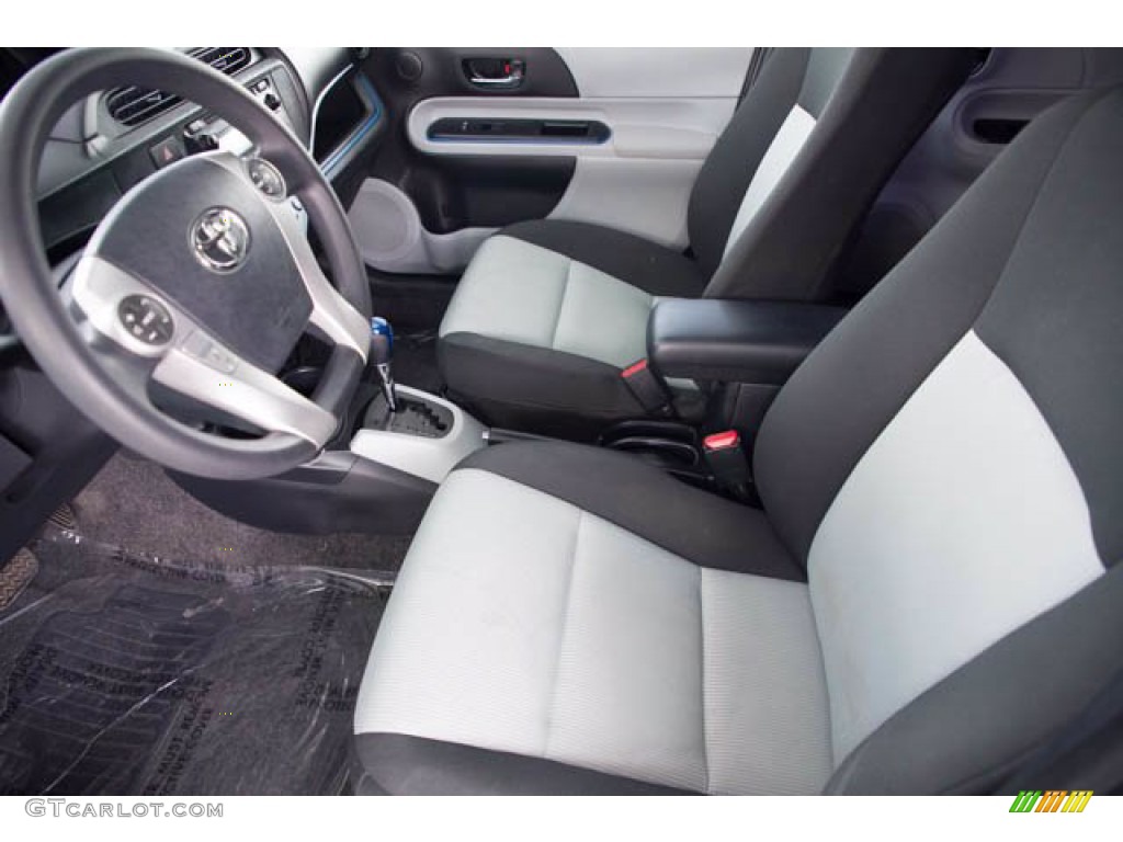 2013 Prius c Hybrid Two - Super White / Light Blue Gray/Black photo #3