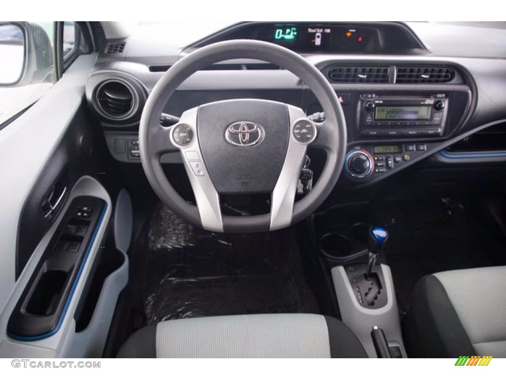 2013 Prius c Hybrid Two - Super White / Light Blue Gray/Black photo #5