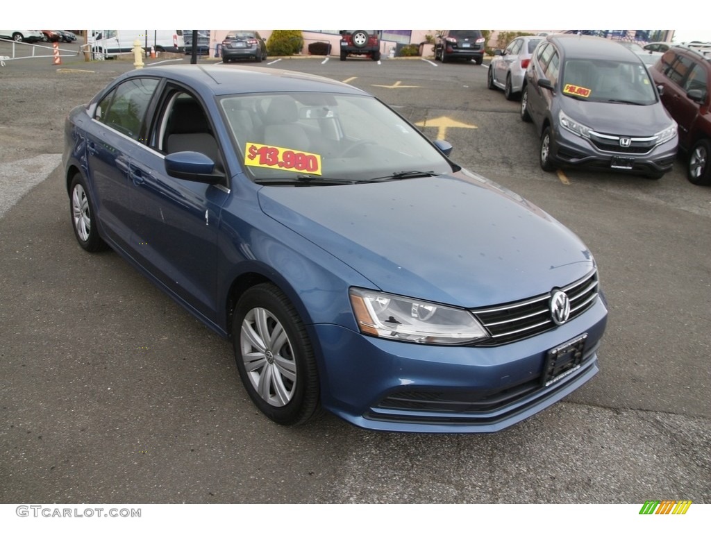 2017 Jetta S - Silk Blue Metallic / Titan Black photo #1