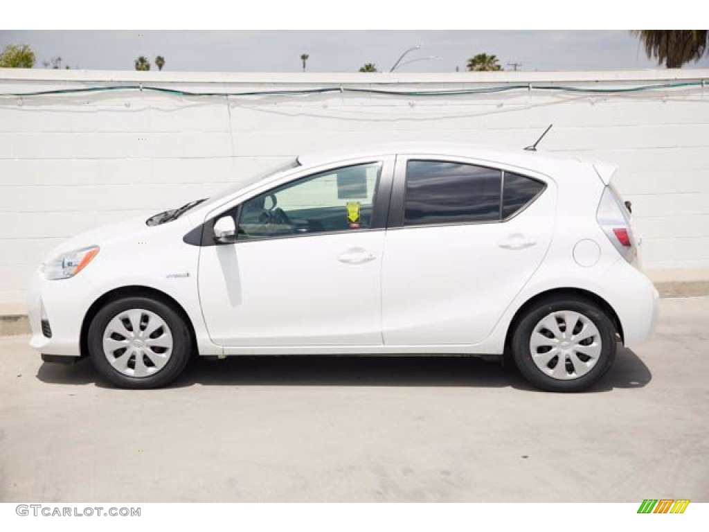 2013 Prius c Hybrid Two - Super White / Light Blue Gray/Black photo #8