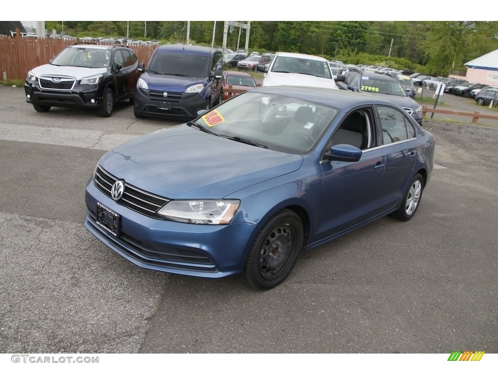 2017 Jetta S - Silk Blue Metallic / Titan Black photo #3