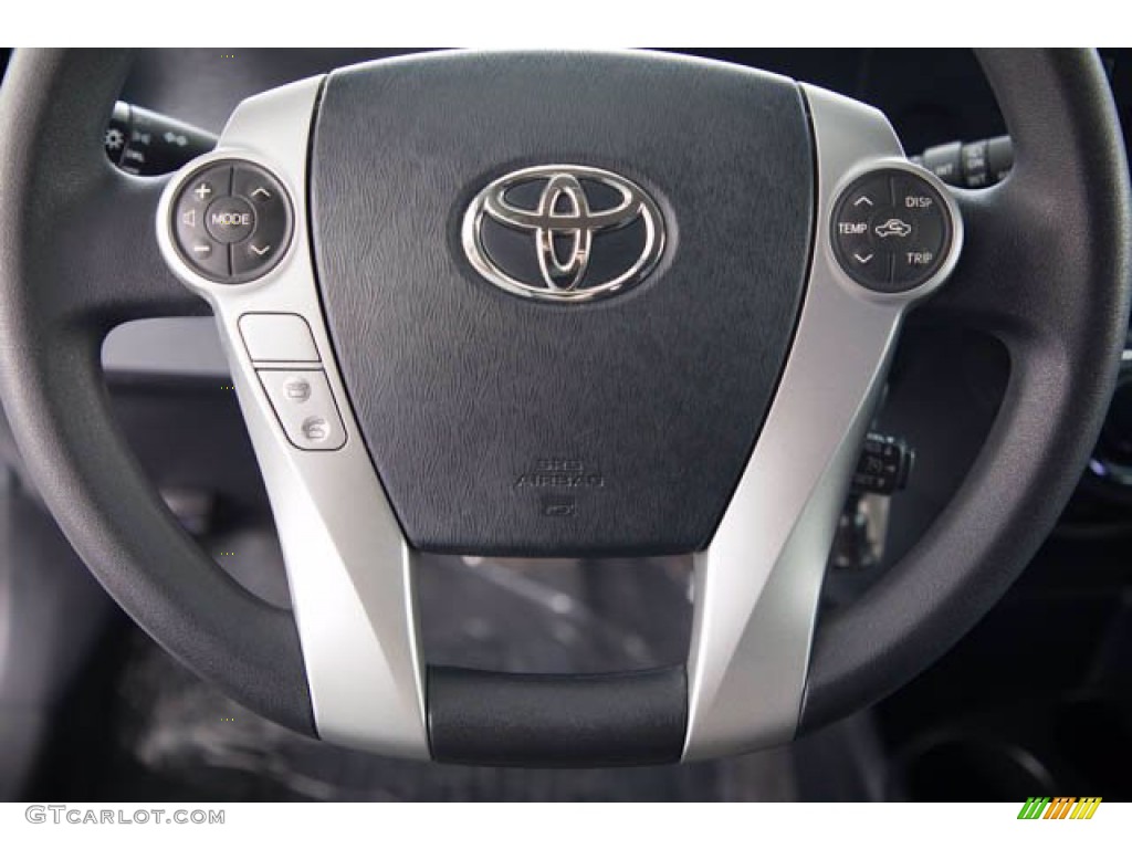 2013 Prius c Hybrid Two - Super White / Light Blue Gray/Black photo #11
