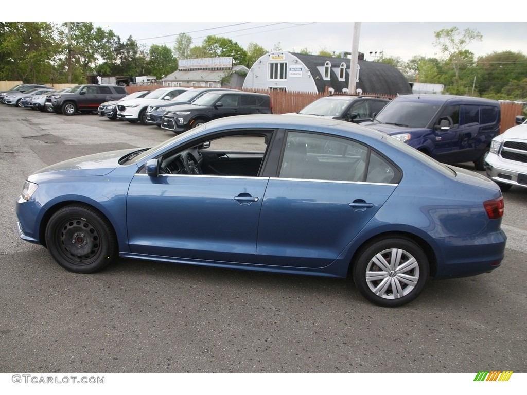 2017 Jetta S - Silk Blue Metallic / Titan Black photo #8