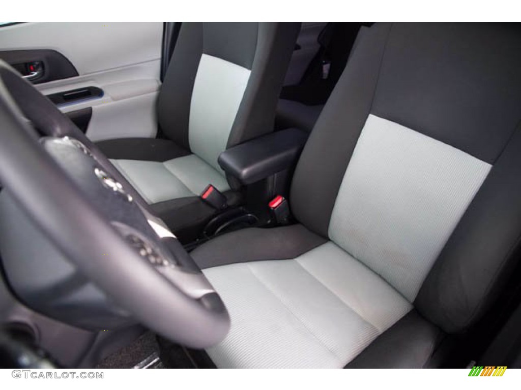 2013 Prius c Hybrid Two - Super White / Light Blue Gray/Black photo #12