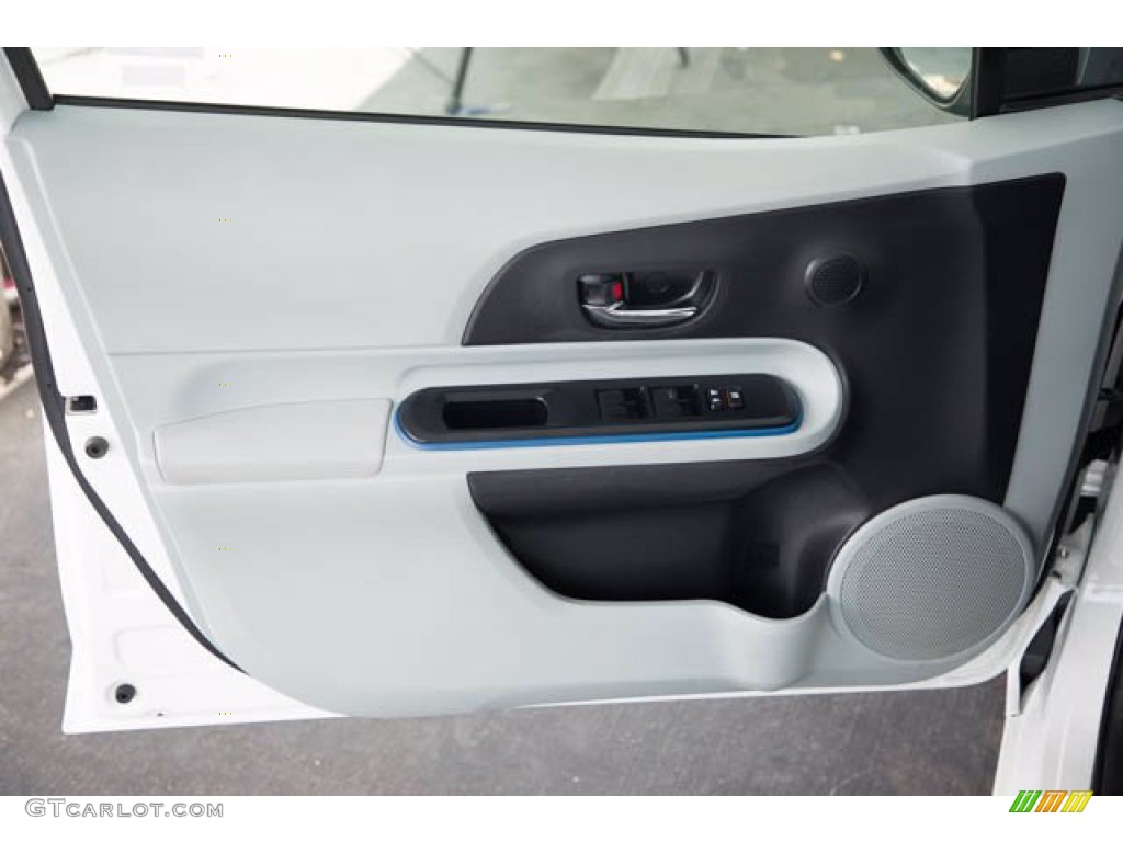 2013 Prius c Hybrid Two - Super White / Light Blue Gray/Black photo #20