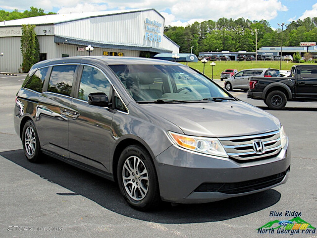 2012 Odyssey EX-L - Smoky Topaz Metallic / Truffle photo #7