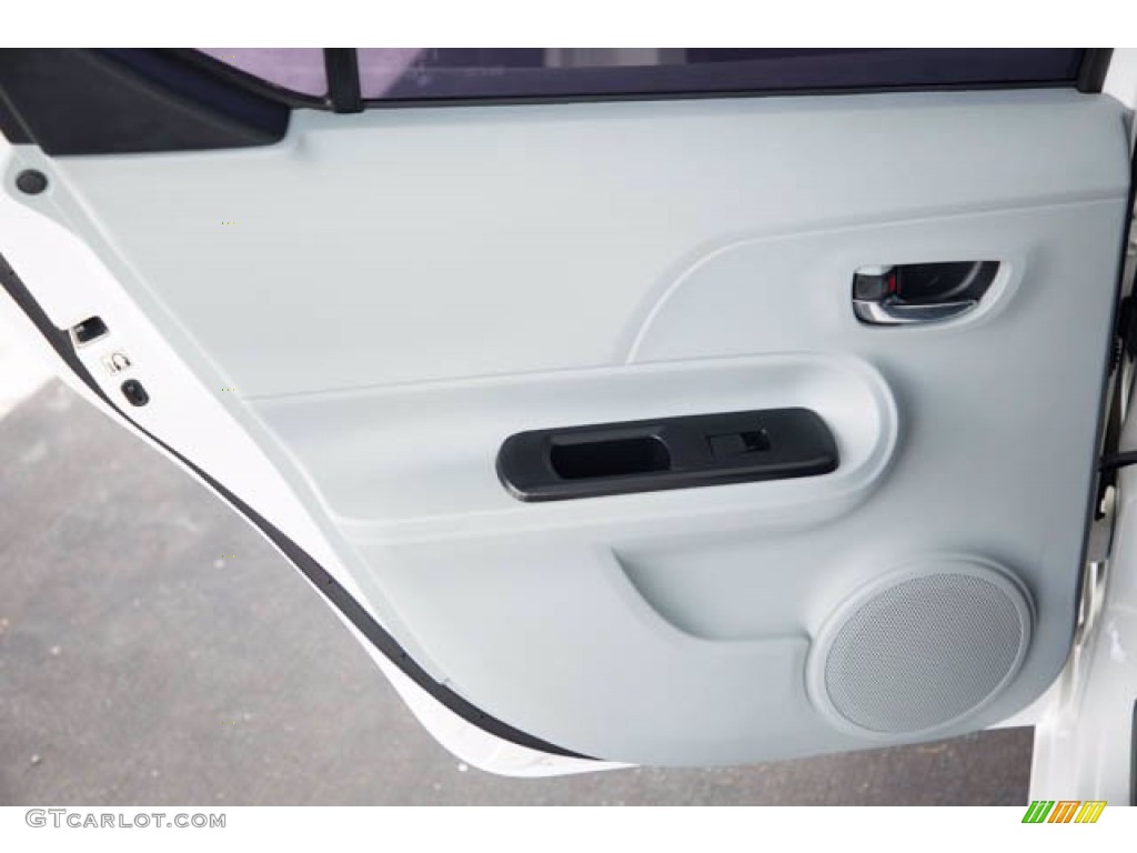 2013 Prius c Hybrid Two - Super White / Light Blue Gray/Black photo #22