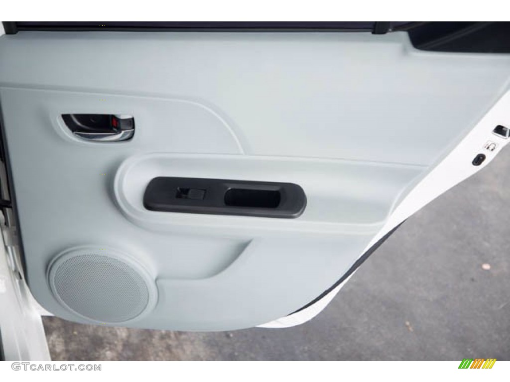 2013 Prius c Hybrid Two - Super White / Light Blue Gray/Black photo #23