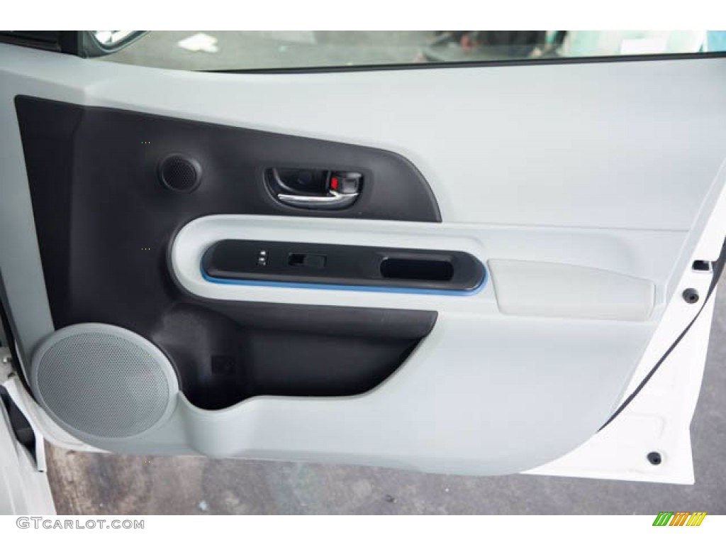 2013 Prius c Hybrid Two - Super White / Light Blue Gray/Black photo #24