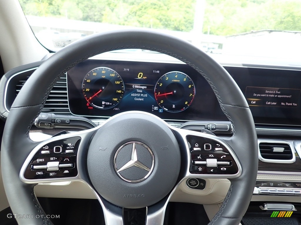 2020 Mercedes-Benz GLE 350 4Matic Macchiato Beige/Magma Grey Steering Wheel Photo #141983975