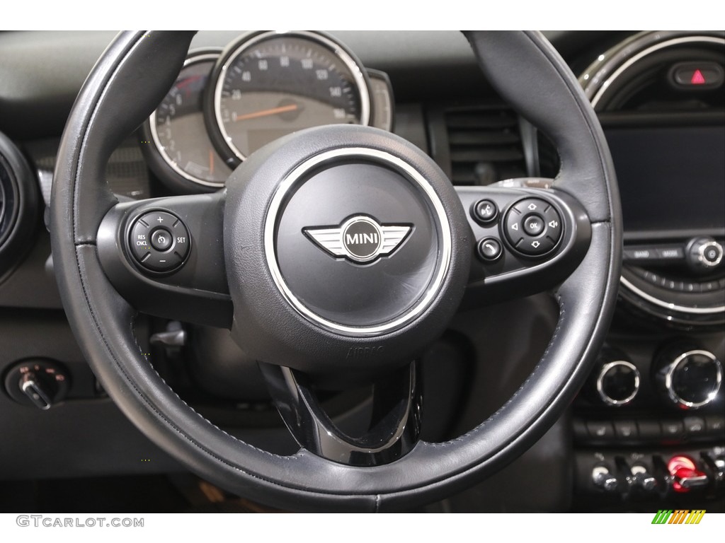 2018 Mini Convertible Cooper Carbon Black Steering Wheel Photo #141984370